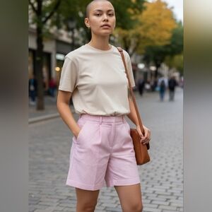 Tommy Hilfiger Women Red and White Stripe  Bermudas Shorts Size 6